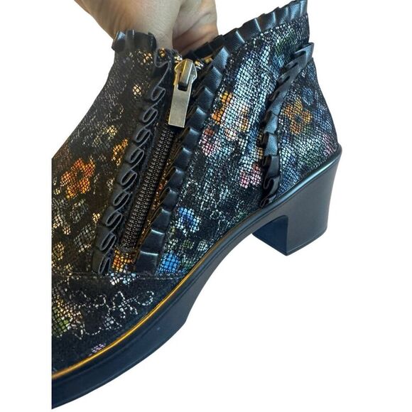 Algeria Hannah ankle booties size 41 (US 10.5 / 11 ) floral ruffle - EUC - Picture 8 of 12